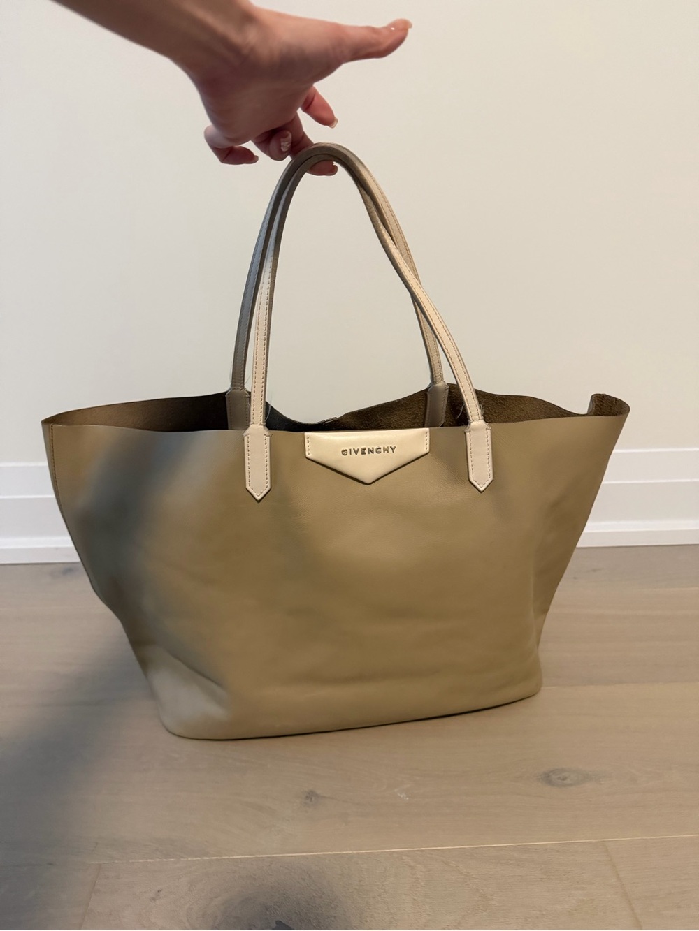 Givenchy Taupe/Beige Leather Tote